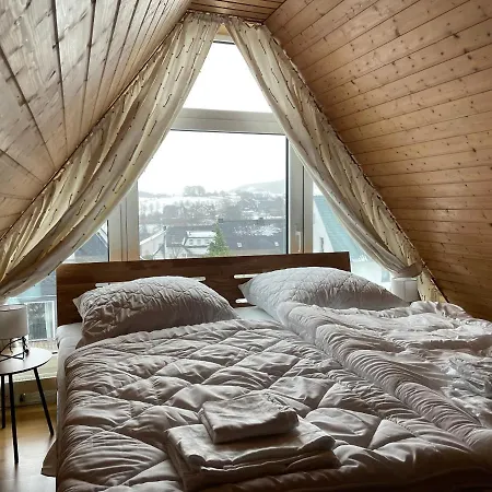 Weitblick Auf Berg, Wald Und Wiese